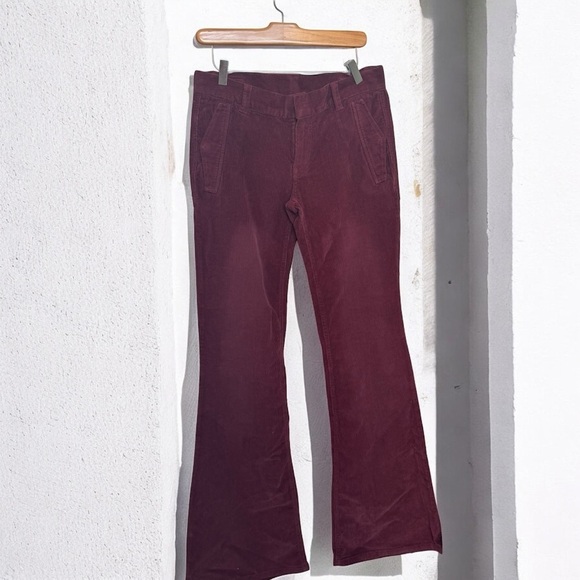 NWT DIESEL Women's Wine Red Corduroy Flare Pants y2k hippy boho 29 - Picture 1 of 9